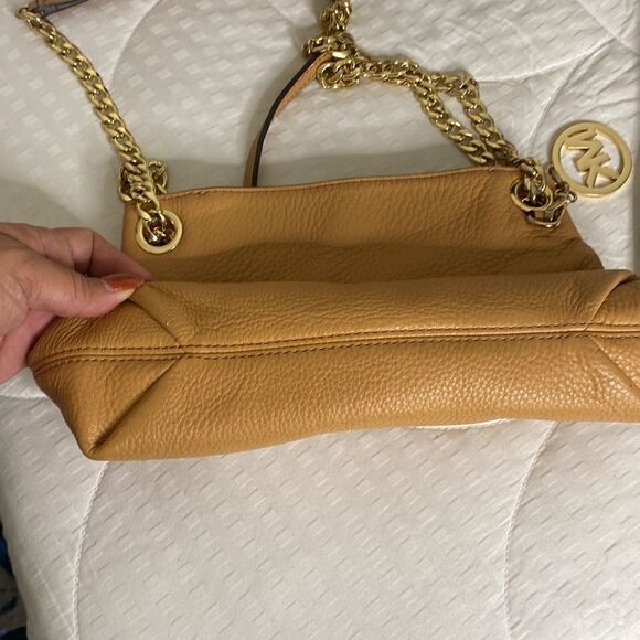 NWOT MICHAEL KORS Jet Set Chain Medium Acorn Leather Shoulder Bag - Picture 12 of 16